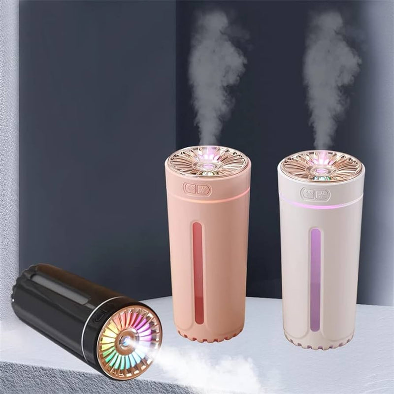 Wireless Air Humidifier Colorful lights Purifier 800mAh Rechargeable Cool Mist Maker For Car, Offices, And Home