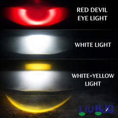 2 Pcs Set Universal HJG H-S99 Single Len Waymaker Pro 120W Blaze 2 Lens Foglight Yellow/White