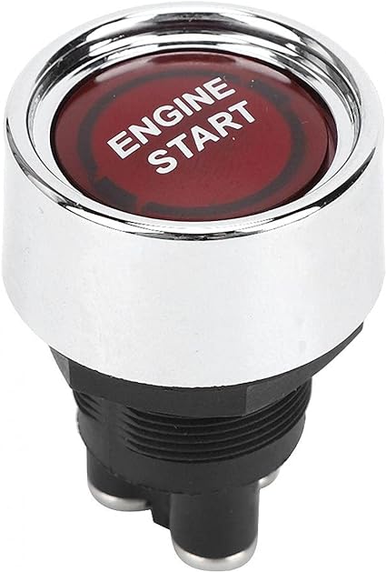 Universal Engine Start Switch, LED Engine Starter Push Button Starter Switch 1 pc(Red)