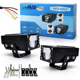 2 Pcs Set Universal HJG H-S99 Single Len Waymaker Pro 120W Blaze 2 Lens Foglight Yellow/White