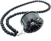 Universal Aluminum Rim Car Hanging Rear View Mirror Decoration Accessories For Car 1 Pc(Black)