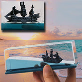 Universal Floating Pirates Cruise Ship In Fluid Liquid Unsinkable Boat Car Dashboard Decoration 1 Pc