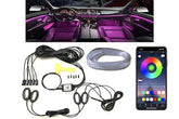 Universal 9 in 1 Ambient Light Car Interior Light Decoration Multi Colour With Mobile Operated