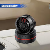 Universal Car Speed Wheel Hub Perfume Air Freshener 360° Rotating Car Perfume Solar Energy Fragrance Car 1 Pc(Red)