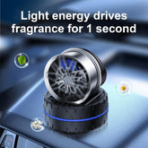 Universal Car Speed Wheel Hub Perfume Air Freshener 360° Rotating Car Perfume Solar Energy Fragrance Car 1 Pc(Blue)