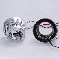 LIUHAWK Bi Xenon 2.5 Projector Shroud DRL+Indicator Fan Shape Style 2 Pcs Set(Red/White)