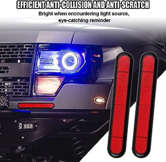 3R Bumper Reflector JDM Style Safety Warning Reflectors 2Pcs Set