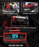 Universal 12V/6A AC To DC Car Trickle Charger With LCD Display Pulse Repair Charger 1 Pc