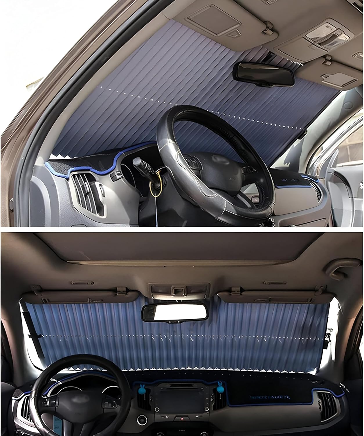Universal Car Inside Retractable Winshield Sun Shade For Car Heat Proo ...