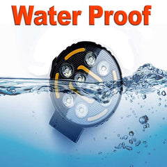 1 Pc 8-Led Round M08 Flood Light Auxiliary White Yellow DRL Fog Lamp Off-Road Vehicle Car, Van, Truck LED