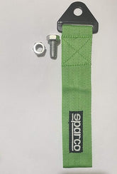 Universal Green Tow Belt & Strap Premium Front & Rear Tow Strap/Tow Hook Towing Belt 1 Pc