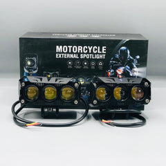 3 SMD Spotlight Headlight 9D 60 Watt Lens Yellow - White Beam Fog Lights 2 Pcs Set