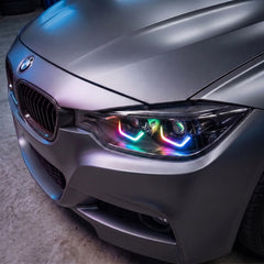 Universal Hexagon Shape Shrouds Bezel Covers With RGB LED Daytime Running Lights