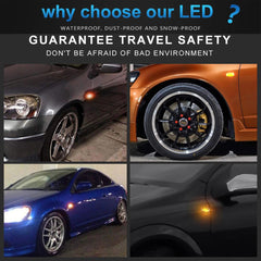 2 Pcs Set City Audi Style Side Fender Indicator in Smoke Color