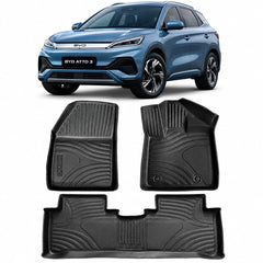BYD Auto 3 Heavy Duty All-Weather TPE Car Floor Mats in Premium Quality