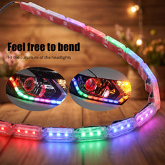 LED Strip Flexible RGB Snake Style Headlight DRL Daytime Running Light With indicator
