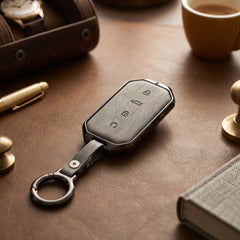 Jaecoo J5 Model Elite Series Metallic Car Key Case Luxury Zinc Alloy Protection Case(Grey)