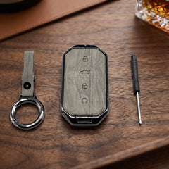Jaecoo J5 Model Elite Series Metallic Car Key Case Luxury Zinc Alloy Protection Case(Grey)