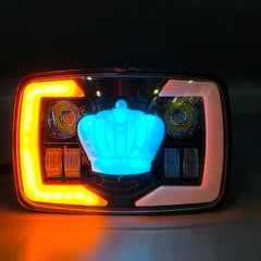 Crown Style Headlight Beam RGB Function Original Fitting For Honda CD70 / CG125