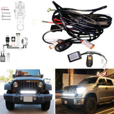 1 Pc Universal 8mm Flasher Switch Kit Relay Harness Wire On-Off Switch Cable 12-24V Remote Control Wiring