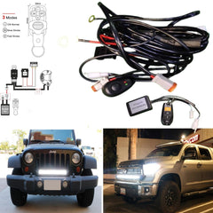 1 Pc Universal 8mm Flasher Switch Kit Relay Harness Wire On-Off Switch Cable 12-24V Remote Control Wiring