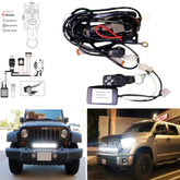 1 Pc Universal 8mm Flasher Switch Kit Relay Harness Wire On-Off Switch Cable 9-12V Remote Control Wiring