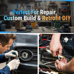 1 Pc Universal 8mm Flasher Switch Kit Relay Harness Wire On-Off Switch Cable 9-12V Remote Control Wiring