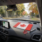 1 Pc Universal Canada Flag Anti Skid Non-Slip Dashboard Matt in Premium Quality