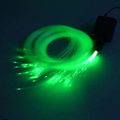 Liuhawk Double Head Fiber Optic 9.5ft Starlight Headliner Kit 500 pcs 0.75mm & 900 Pcs 0.5mm with 100 pcs 1mm Meter Shooting Star, Sound Activated Remote APP Control CAR And HOME Roof Decor