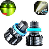 H11 LED Lemon Green Color Car Headlights Projector Laser Fog Lights Automobile / Bumper Light