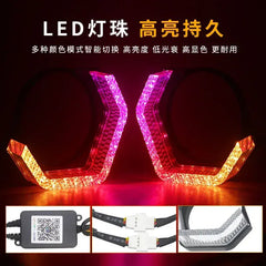 Universal Angel Eye Crystal Ring 2.5 Inch APP Control RGB LED for Car Headlight In Premium Quality 2 Pcs Set