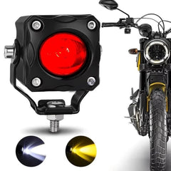 1 Pc HJG 60W Mini Projector Driving Fog Lights Three Color With Devil Eye Function For All Bikes, Cars - Jeep