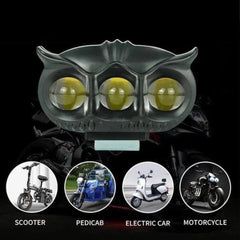 1 Pc Economy Series 3 SMD Owl Shape Spotlight Headlight 9D Lens Yellow-White Beam Fog Lights