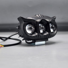 1 Pc HJG 3 SMD Owl Shape Spotlight Headlight 9D Lens Yellow-White Beam Fog Lights