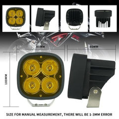 2 Pcs Set HJG 4 SMD Flood Light With Yellow Cover With Relay Wiring