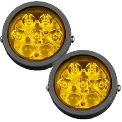 2 Pcs Set HJG 5 SMD Floodlight 2 Len Projector 100 Watt Cree SMD With Yellow Fog Covers And Wiring Bar Light