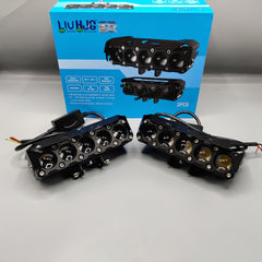 2 Pcs Set HJG 5 SMD Metal Body Devil Eye Function Focus Fog Spotlight For All Vehicle