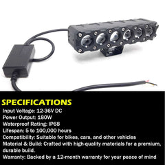 1 Pc HJG 6 SMD Metal Body Devil Eye Function Focus Fog Spotlight For All Vehicle