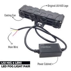 1 Pc HJG 6 SMD Metal Body Devil Eye Function Focus Fog Spotlight For All Vehicle