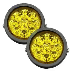 2 Pcs Set HJG 9 SMD Floodlight 180 Watt Cree SMD With Yellow Fog Covers And Wiring Bar Light