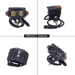 1 Pc HJG Hazard Series Fog Light Double Lens 60W Orange Hazard DRL Fog light Ultra Wide Dual Colour Fog Light