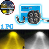 1 Pc HJG Original Cree SMD Quad Lens Projector Dual Colour Yellow/White With Bonnet Brackets For Jeep/Car