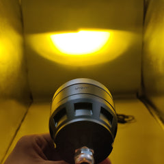 1 Pc HJG Projector Sharoud Cut Lens Light With Dual Color High/Low Shutter