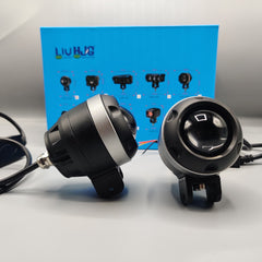 2 Pcs Set HJG Projector Sharoud Cut Lens Light With Dual Color High/Low Shutter