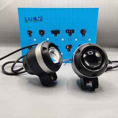 2 Pcs Set HJG Projector Sharoud Cut Lens Light With Dual Color High/Low Shutter