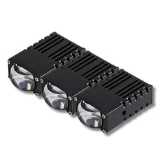 2 pcs Set HJG 3 Lens Super Slim High Power Devil Eye 120W Landscape Style Grill LED Fog Light for Car