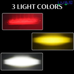 2 pcs Set HJG 2 Lens Super Slim High Power Devil Eye 80W Landscape Style Grill LED Fog Light for Car