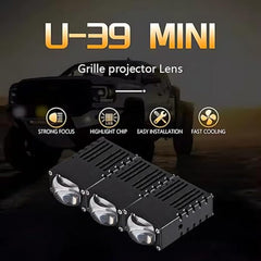 2 pcs Set HJG 3 Lens Super Slim High Power Devil Eye 120W Landscape Style Grill LED Fog Light for Car