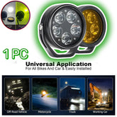 1 Pc HJG 5 SMD Floodlight 100 Watt Cree SMD With Yellow Fog Covers And Wiring Bar Light