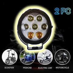 2 Pcs Set HJG 5 SMD Floodlight 2 Len Projector 100 Watt Cree SMD With Yellow Fog Covers And Wiring Bar Light